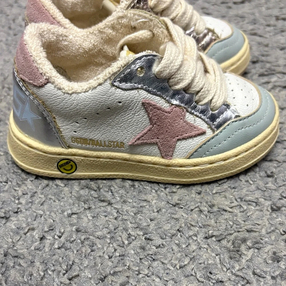 Kids Cream and Pastel Multi Sneaker - Picture 2 of 7